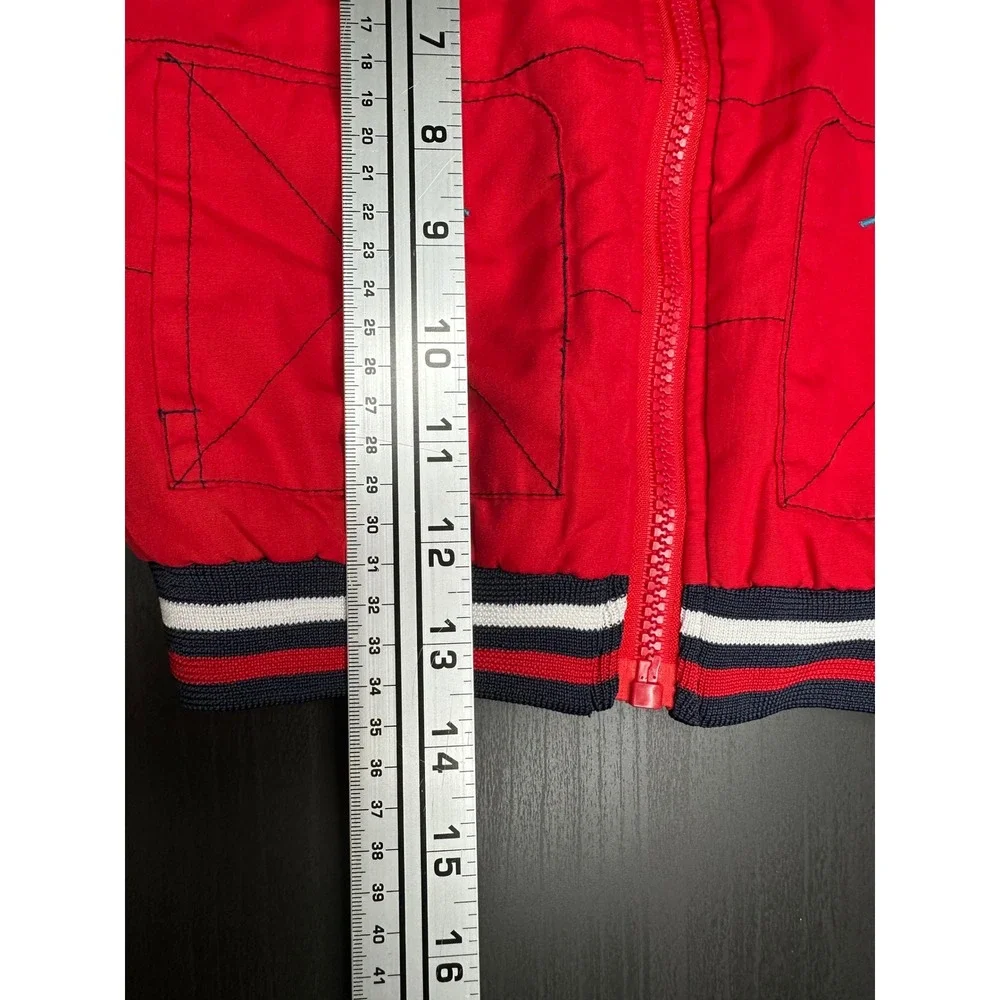 Thomas & Friends Zip Front Red Vest Kids sz 18 Months Vintage Y2K Quilted Retro